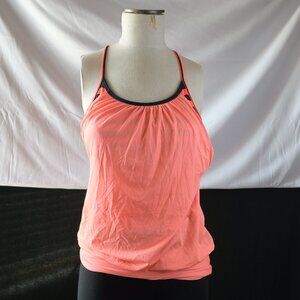 Bundle lululemon No Limit Orange Tank w/ Built-In Bra and Leggings Size 4